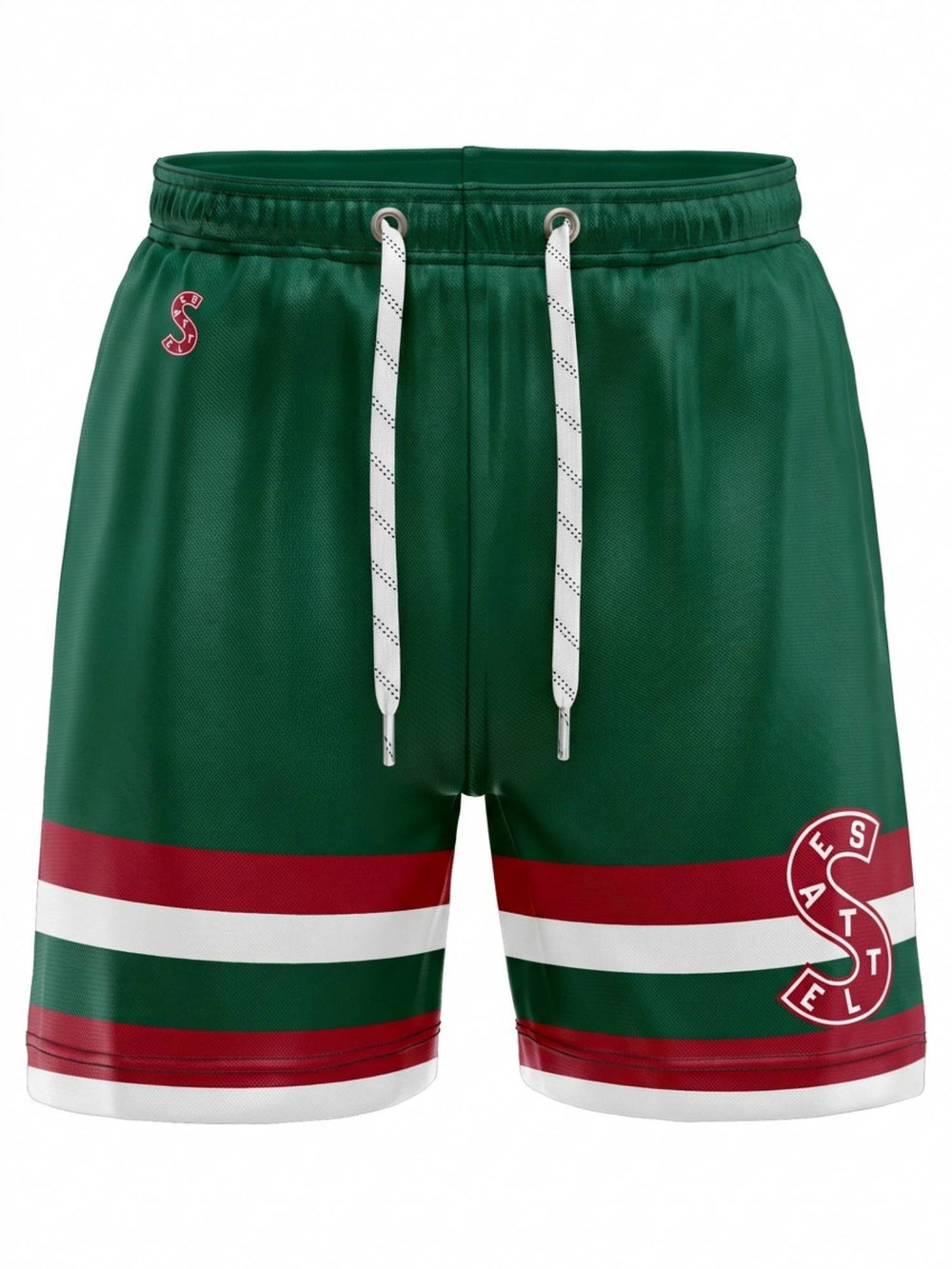  Bench Clearers Seattle Metropolitans Hockey Shorts - 3D FRONT