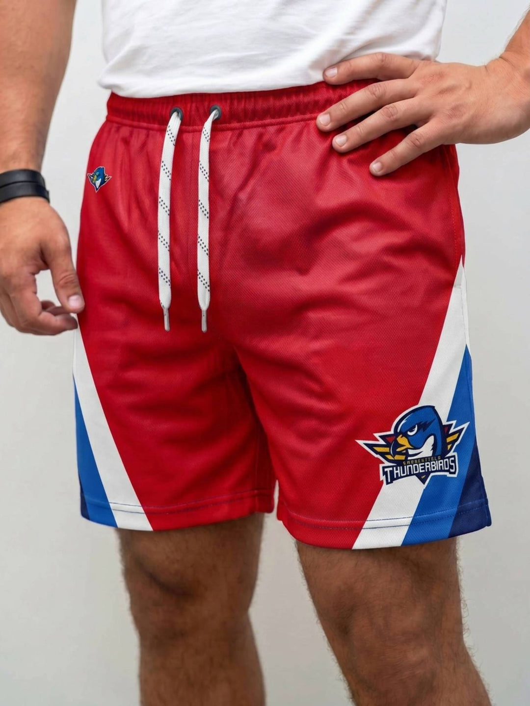 Springfield Thunderbirds Hockey Shorts - MODEL FRONT