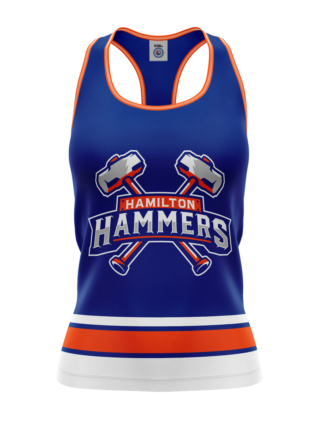 Bench Clearers Hamilton Hammers Women's Hockey Tank - 3D FRONT