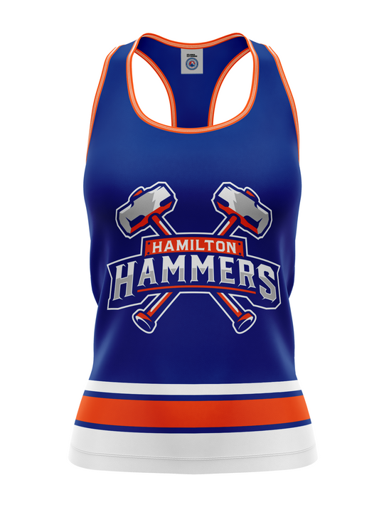 Bench Clearers Hamilton Hammers Women's Hockey Tank - 3D FRONT