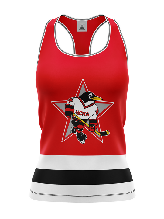 Russian Penguins Women's Racerback Hockey Tank