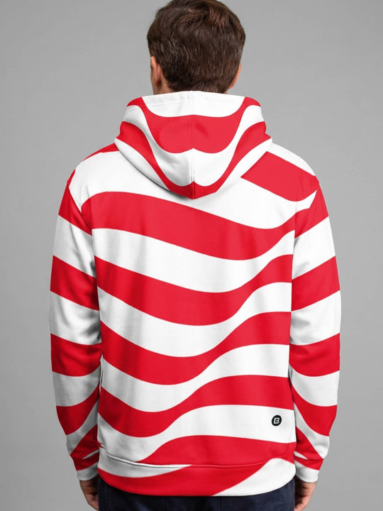 Bench Clearers USA Hockey American Flag Hockey Hoodie - MODEL BACK