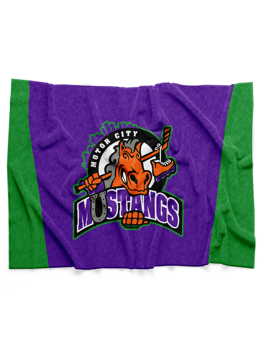 Motor City Mustangs Sherpa Blanket