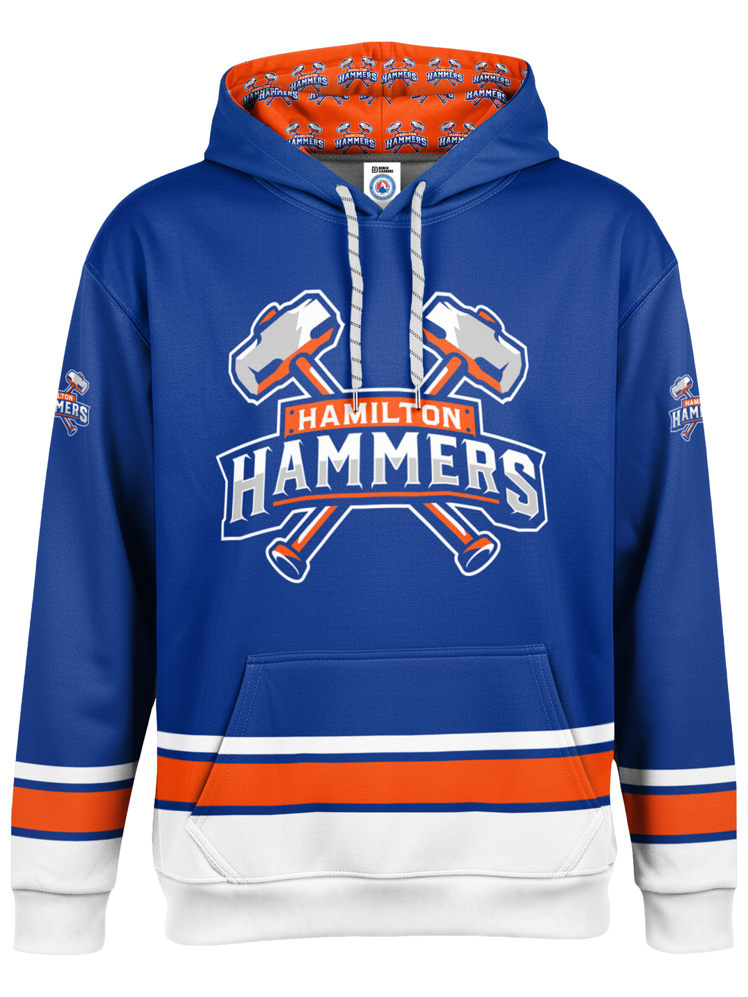 Bench Clearers Hamilton Hammers Hockey Hoodie - 3D FRONT