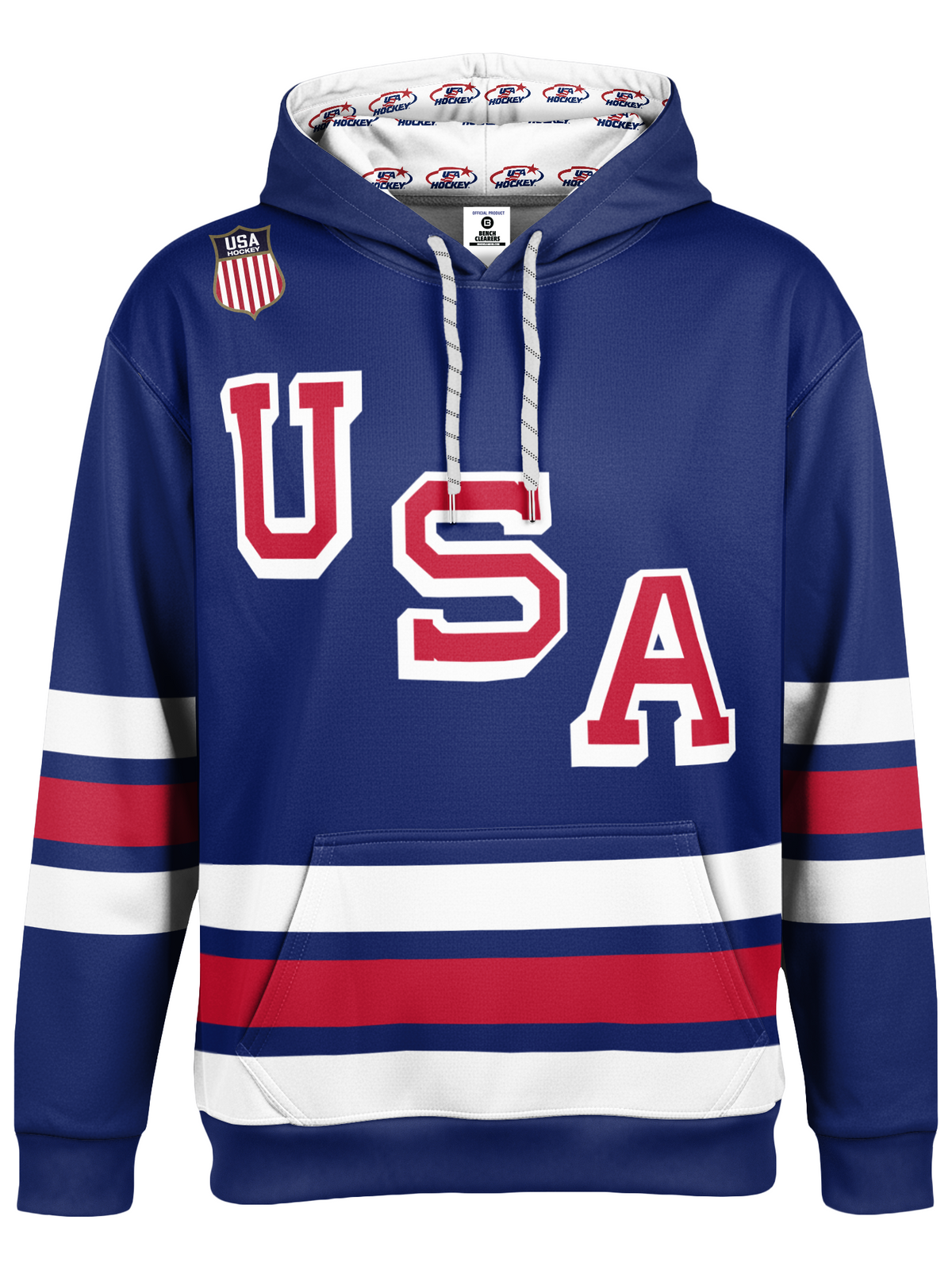 Bench Clearers USA Hockey Nations 2026 Navy Hockey Hoodie | BenchClearers – Bench Clearers
