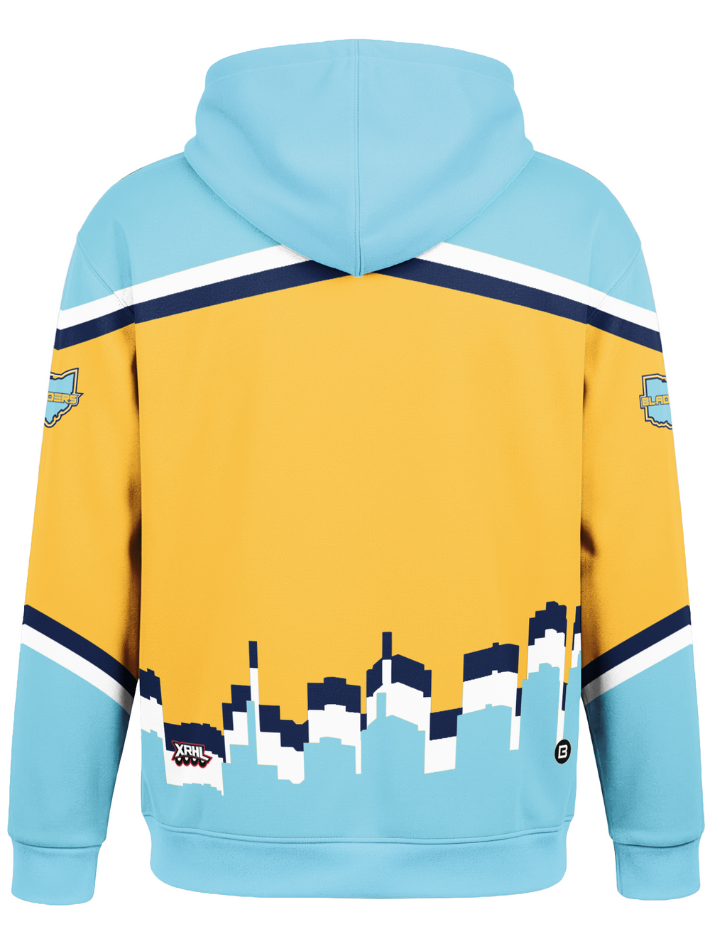 Bench Clearers XRHL 419 Bladers Alternate Hockey Hoodie - BACK