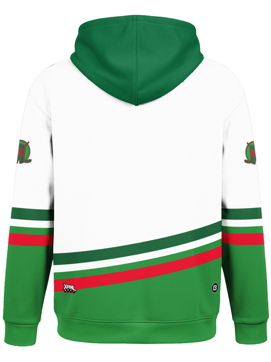 Bench Clearers XRHL Maumee Bay Ghost Frogs Hockey Hoodie - BACK
