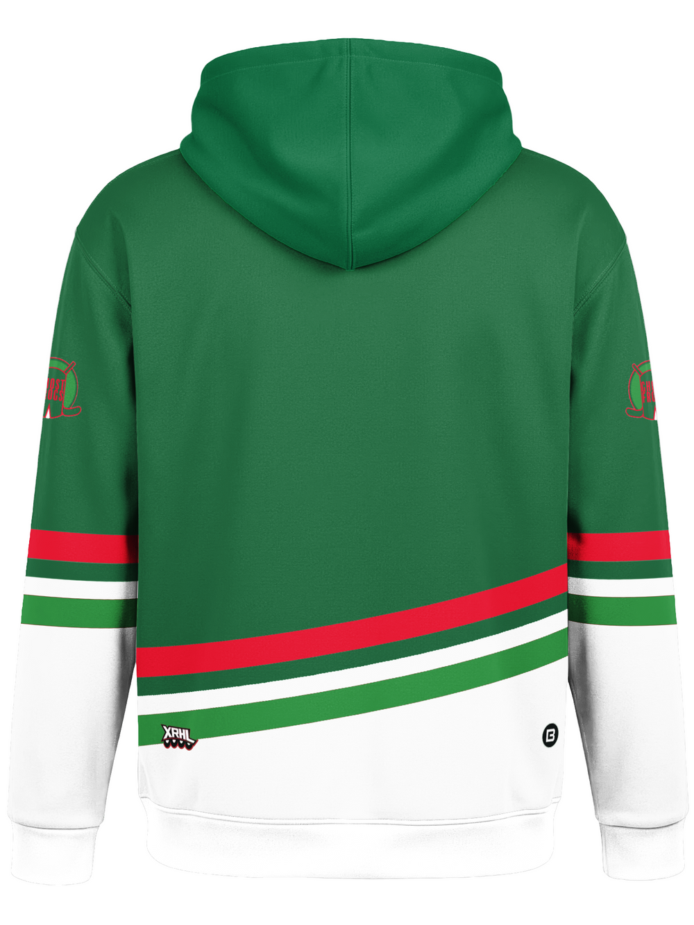 Bench Clearers XRHL Maumee Bay Ghost Frogs Alternate Hockey Hoodie - BACK
