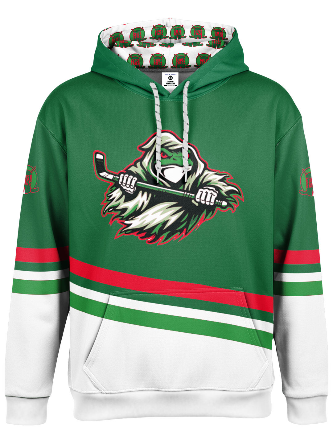Bench Clearers XRHL Maumee Bay Ghost Frogs Alternate Hockey Hoodie - FRONT