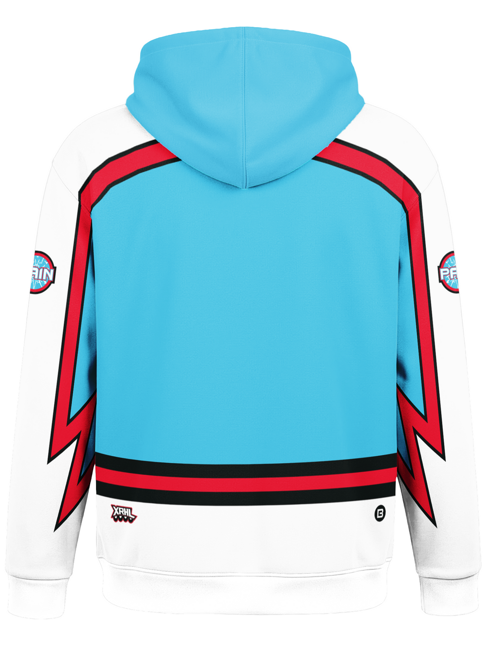 Bench Clearers XRHL Glass City Pain Hockey Hoodie - BACK