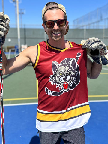 Bench Clearers Chicago Wolves Hockey Tank - XL / Maroon / Polyester