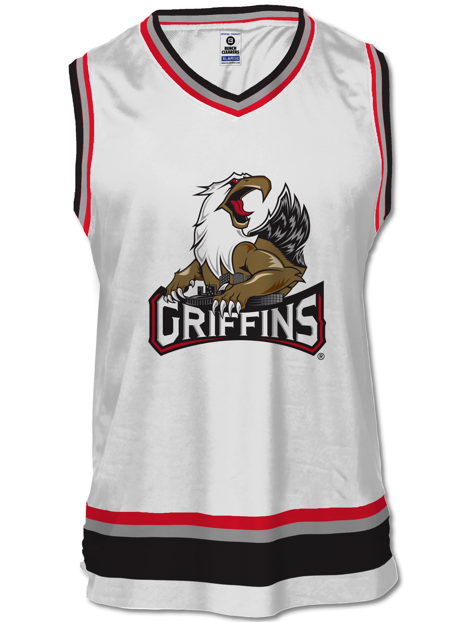 Grand Rapids Griffins Away Hockey Tank hockey tanks BenchClearers S White Polyester