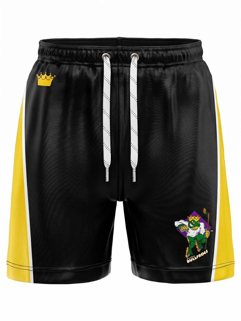 Bench Clearers Anaheim Bullfrogs Hockey Shorts - 3D FRONT