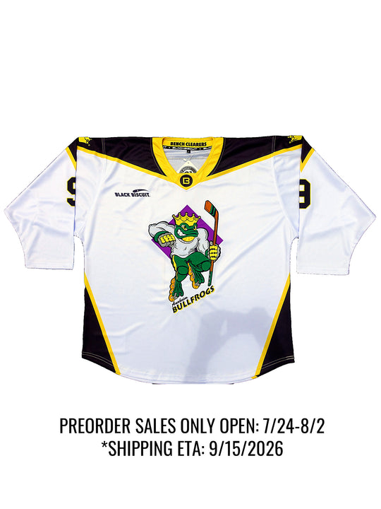 Anaheim Bullfrogs Away Elite Pro Embroidered Hockey Jersey *PREORDERS OPEN: 7/24-8/2*