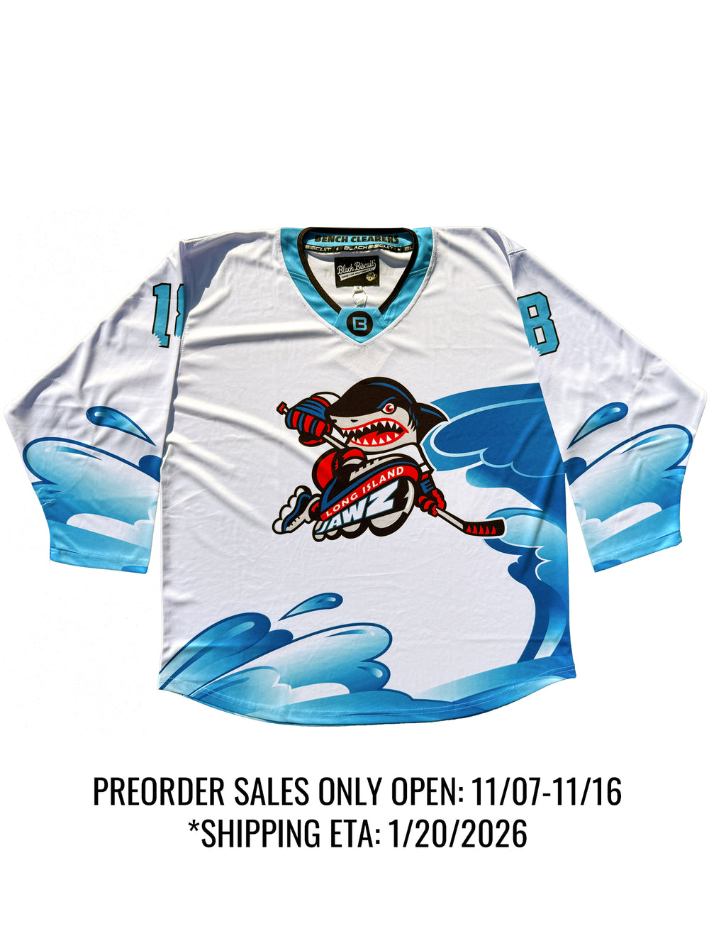 Long Island Jawz Away Flyweight Premier Hockey Jersey*PREORDER CLOSED*JOIN WAITLIST*