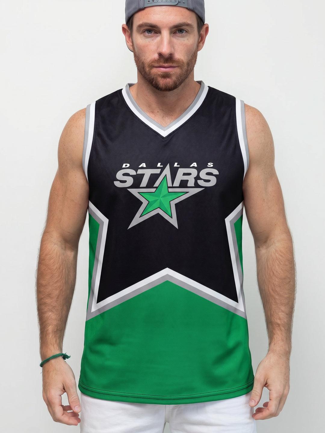 Bench Clearers Dallas Stars 2026 Alternate Hockey Tank | FRONT MODEL
