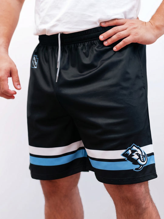 Bench Clearers Utah Mammoth Hockey Shorts | Front Model
