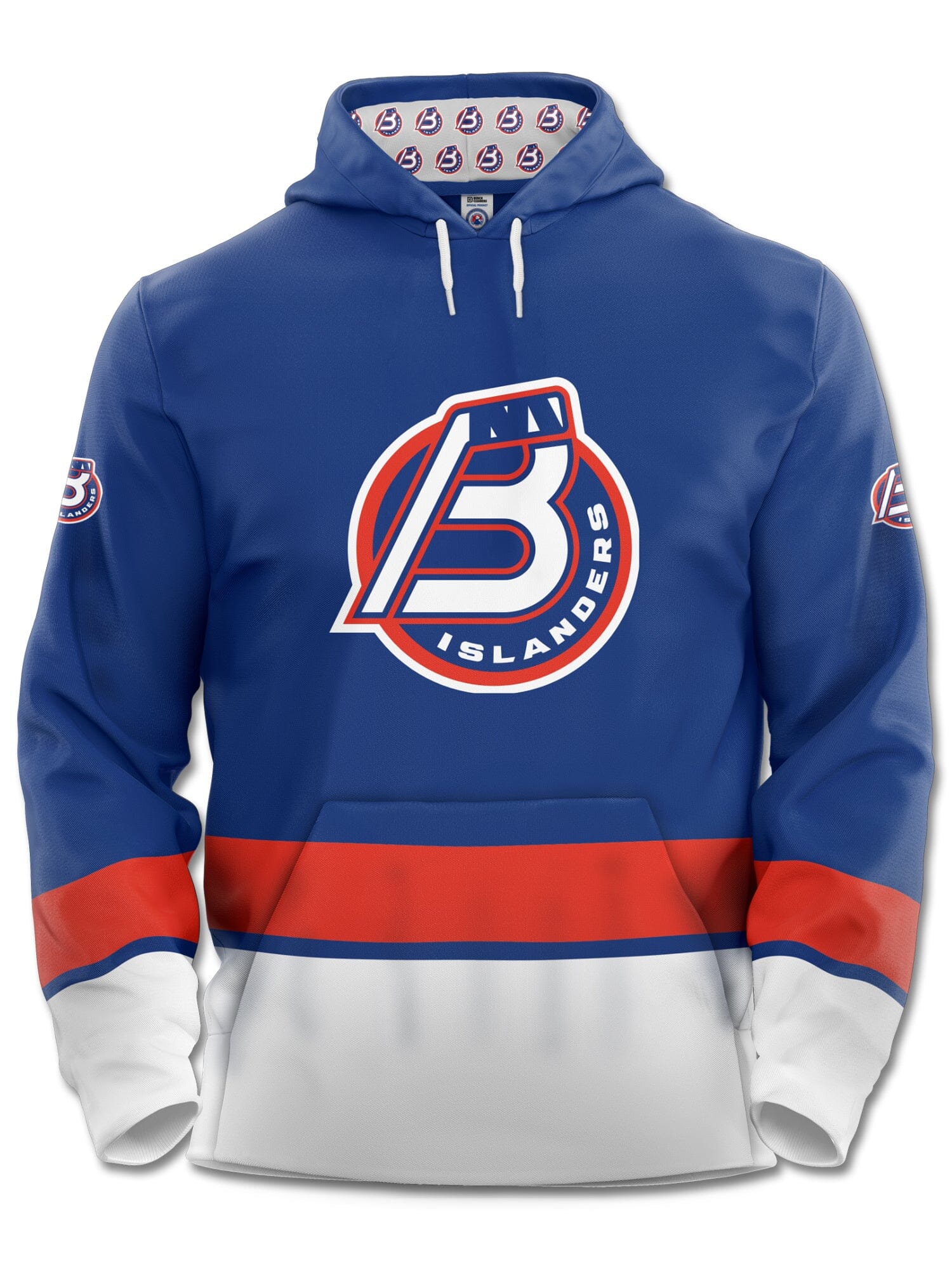 Bridgeport Islanders Hockey Hoodie Hockey Hoodie BenchClearers XS Blue Polyester