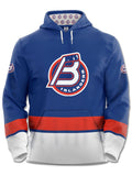 Bridgeport Islanders Hockey Hoodie Hockey Hoodie BenchClearers XS Blue Polyester