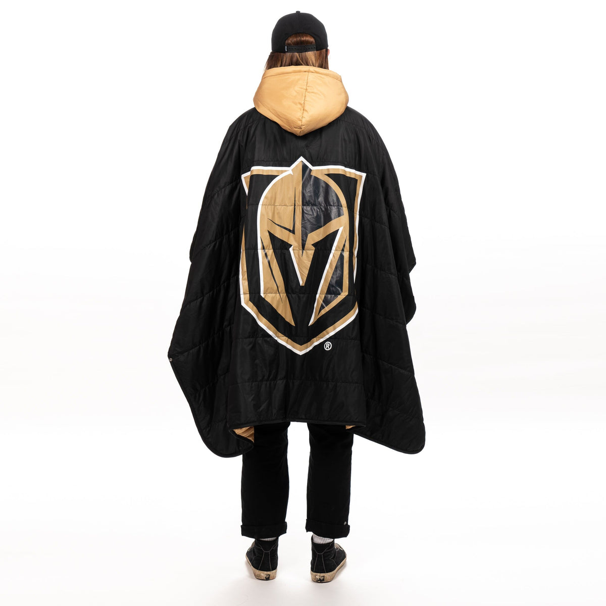 Back of a Vegas Golden Knights hockey poncho