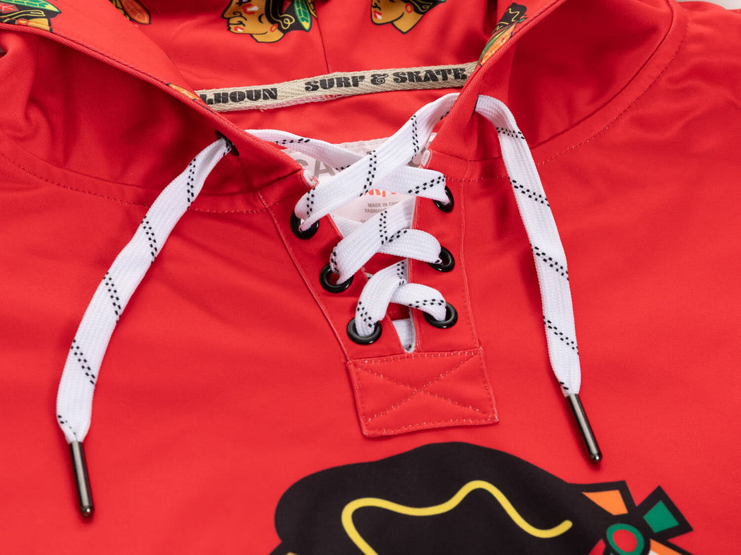 Chicago Blackhawks "Hockey Lace" Hockey Hoodie
