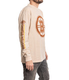 Boston Bruins Oatmeal Acid Washed Long Sleeve Shirt