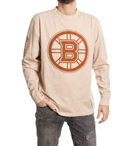 Boston Bruins Oatmeal Acid Washed Long Sleeve Shirt