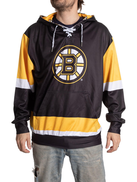 Boston Bruins "Hockey Lace" Hockey Hoodie