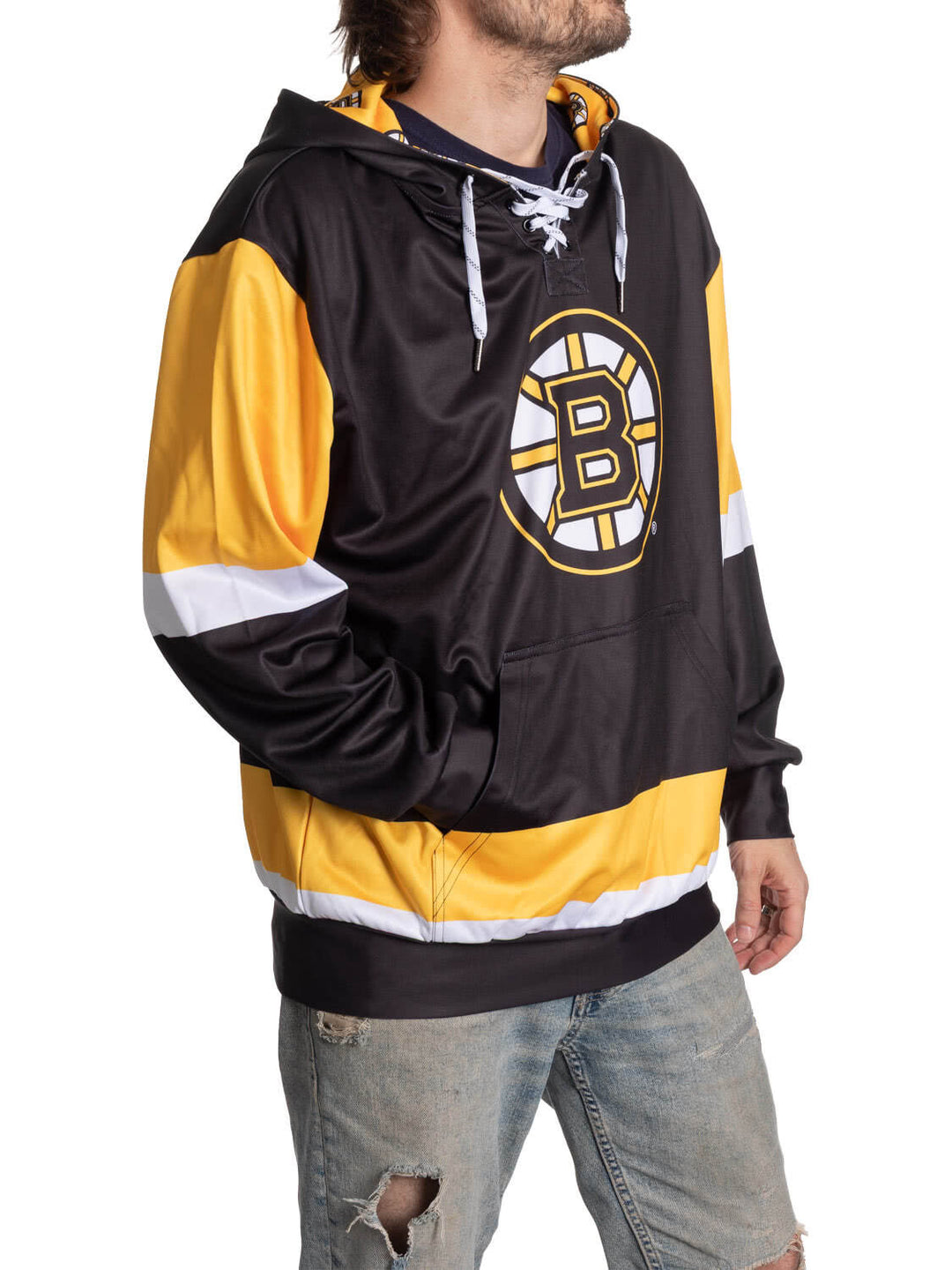 Boston Bruins "Hockey Lace" Hockey Hoodie