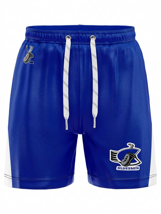 Bench Clearers Chicago Bluesmen Hockey Shorts - 3D FRONT