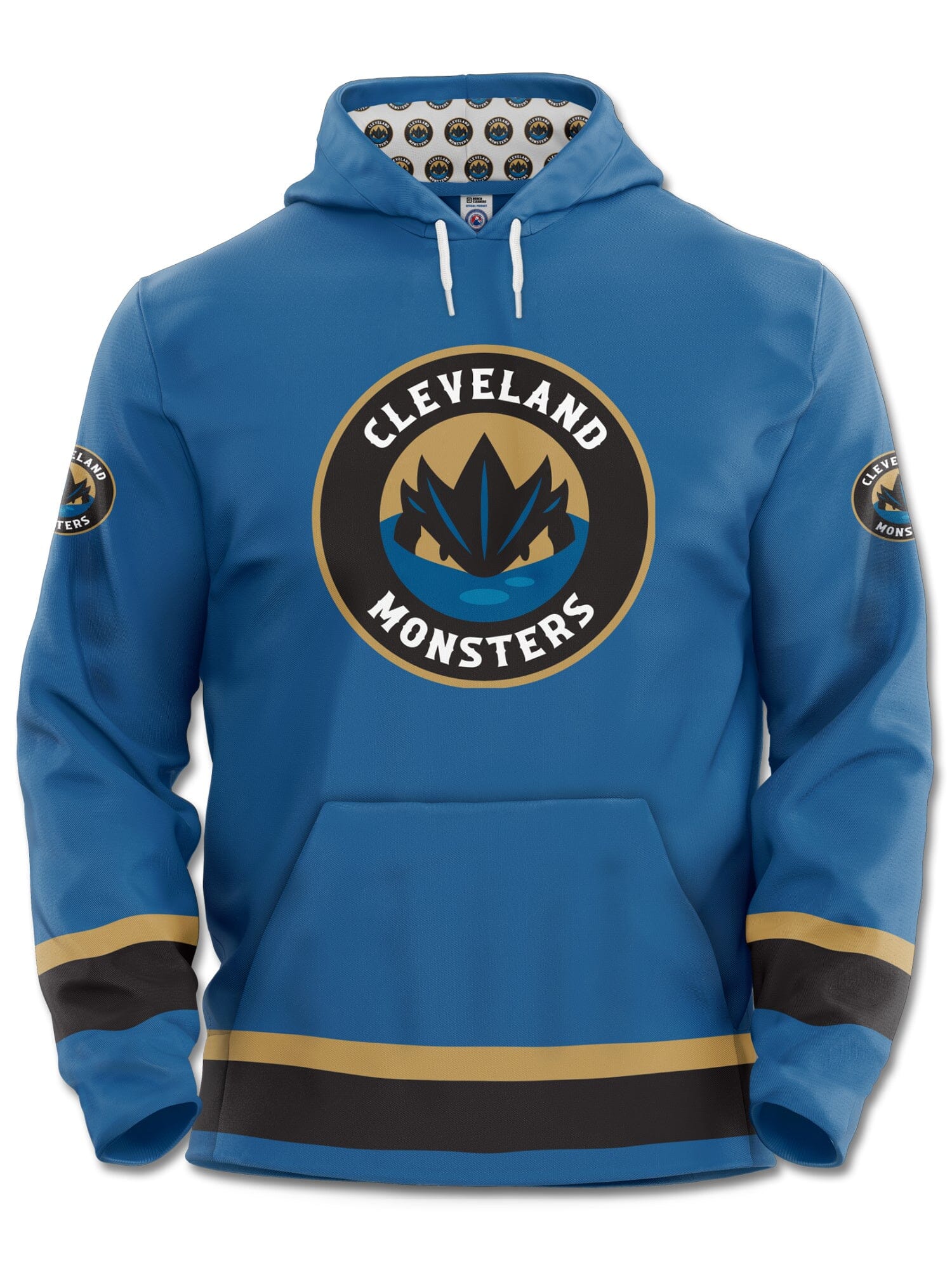 Cleveland Monsters 2023 Hockey Hoodie Hockey Hoodie BenchClearers XS Blue Polyester