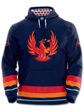 Coachella Valley Firebirds Hockey Hoodie Hockey Hoodie BenchClearers XS Navy Blue Polyester