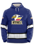 Colorado Eagles Hockey Hoodie Hockey Hoodie BenchClearers XS Blue Polyester