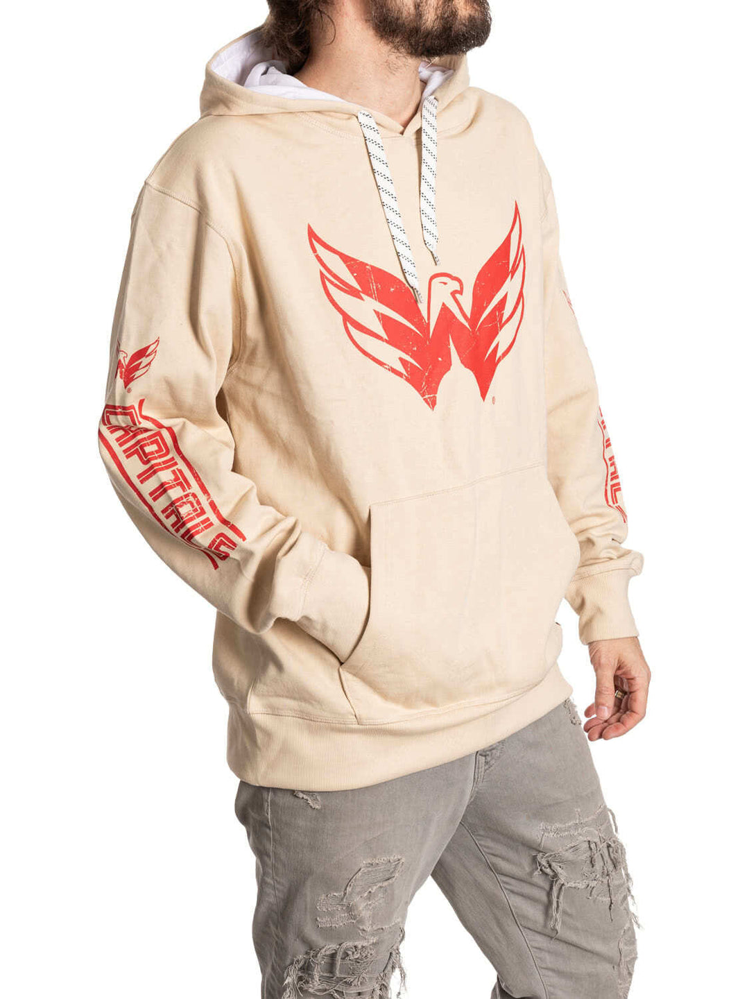Washington Capitals Oatmeal Hockey Hoodie