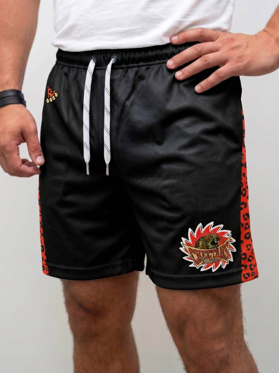 Bench Clearers Chicago Cheetahs Hockey Shorts - MODEL FRONT