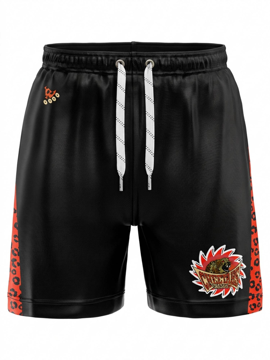 Bench Clearers Chicago Cheetahs Hockey Shorts - 3D FRONT