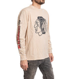 Chicago Blackhawks Oatmeal Acid Washed Long Sleeve Shirt