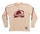 Colorado Avalanche Oatmeal Acid Washed Long Sleeve Shirt