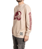 Colorado Avalanche Oatmeal Acid Washed Long Sleeve Shirt