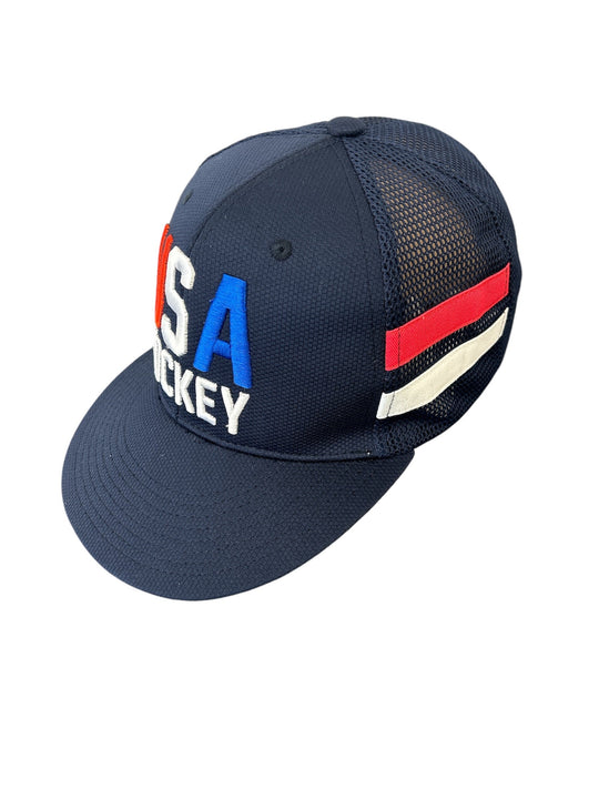USA Hockey Official Licensed 2026 Winter Games Flat Brim Navy Hat