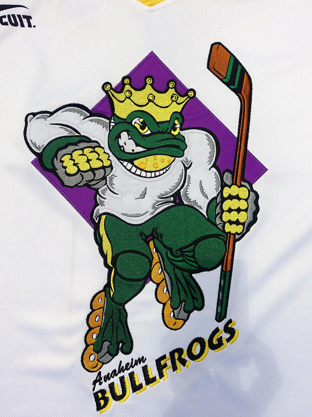 Anaheim Bullfrogs Away Elite Pro Embroidered Hockey Jersey *PREORDERS OPEN: 7/24-8/2*