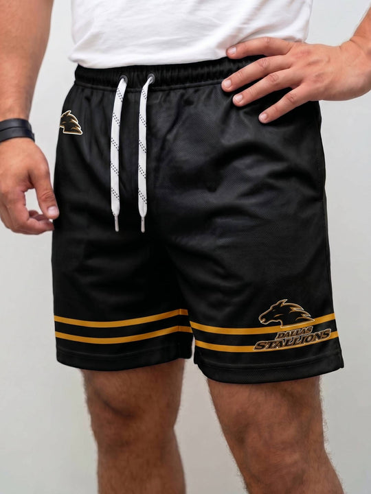 Bench clearers Dallas Stallions Hockey Shorts - MODEL FRONT
