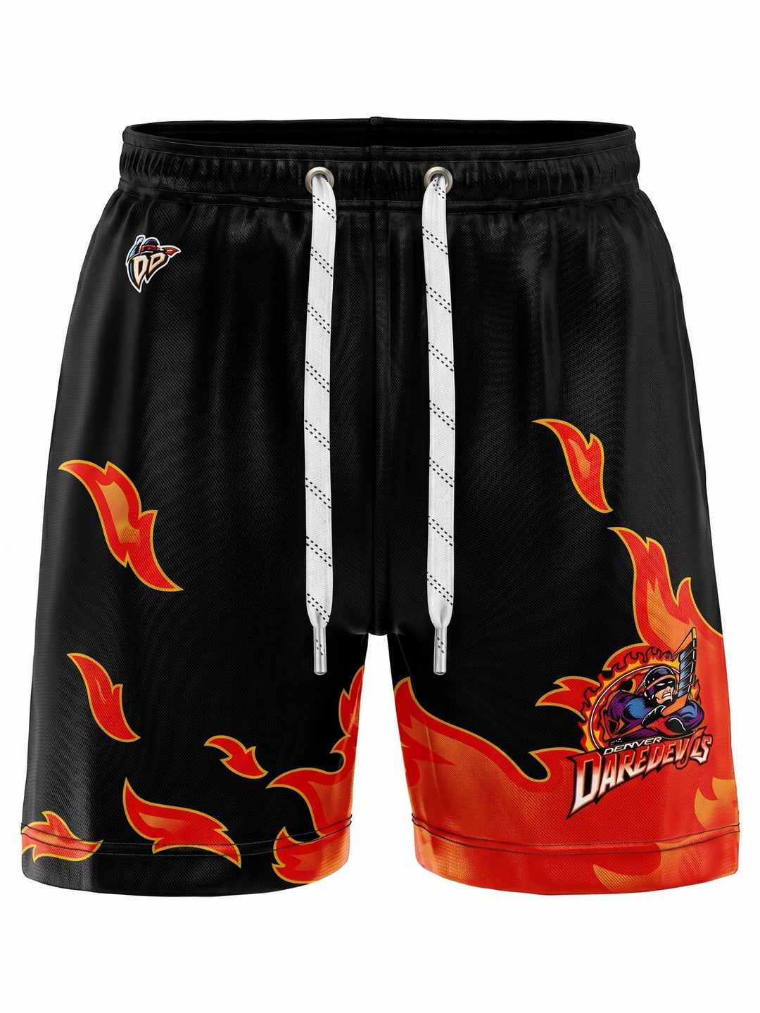 Bench Clearers Denver Dare Devils Hockey Shorts - 3D FRONT
