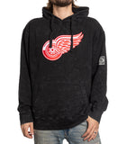 Detroit Red Wings Felt Patch Acid Washed Hoodie