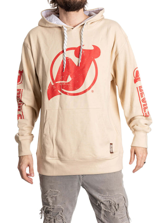 New Jersey Devils Oatmeal Hockey Hoodie