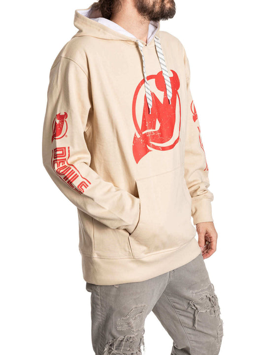 New Jersey Devils Oatmeal Hockey Hoodie
