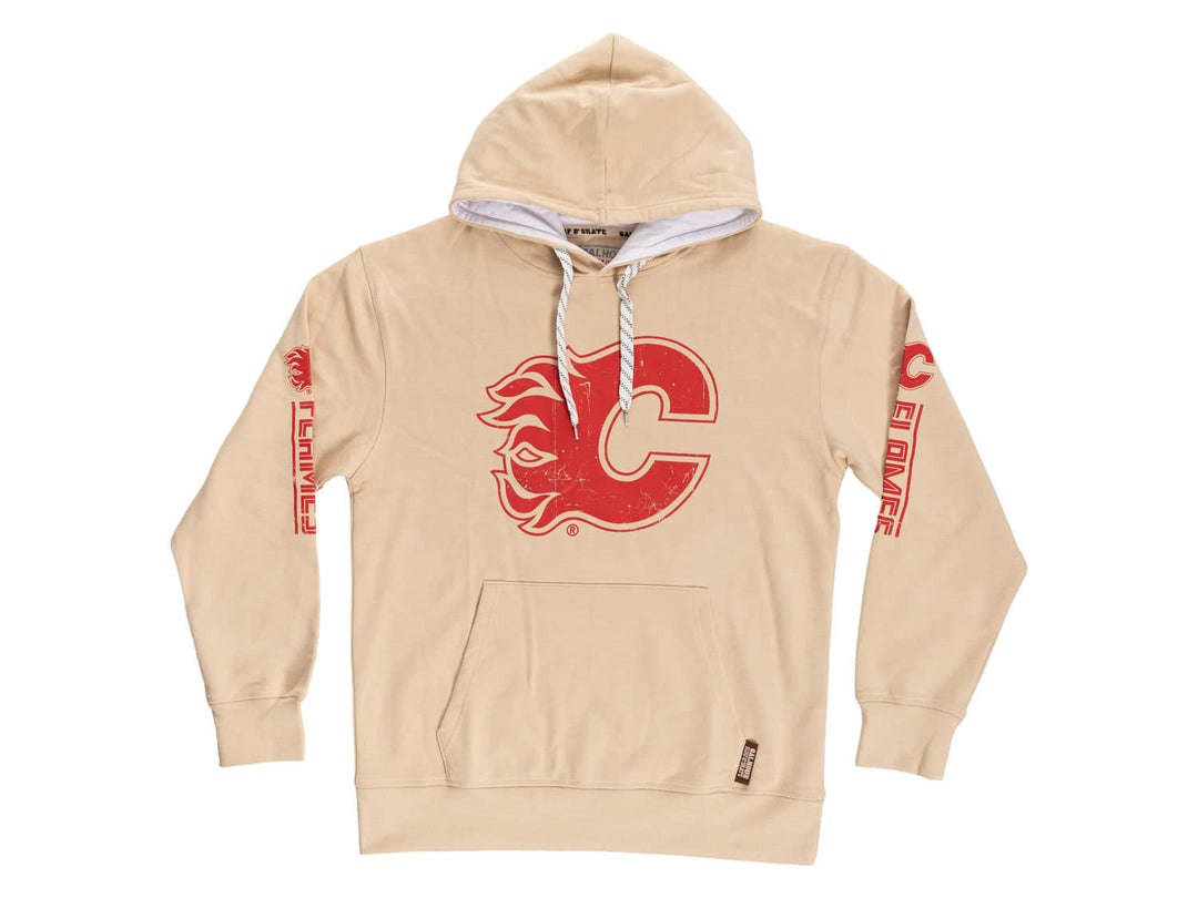 Calgary Flames Oatmeal Hockey Hoodie