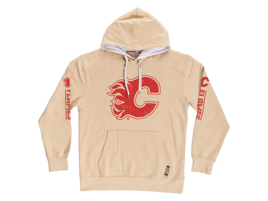 Calgary Flames Oatmeal Hockey Hoodie