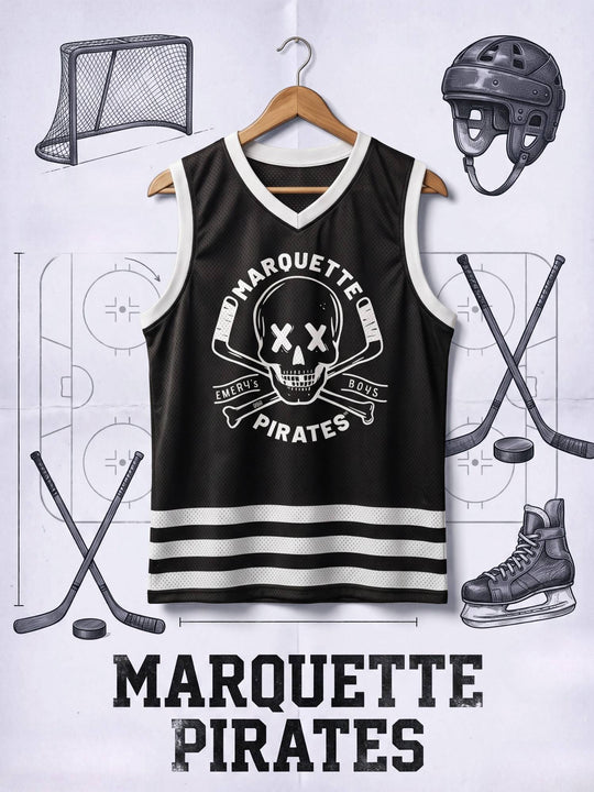 Bench Clearers Marquette Pirates Hockey Tank - HANGING | BenchClearers Hockey Apparel