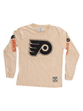 Philadelphia Flyers Oatmeal Acid Washed Long Sleeve Shirt